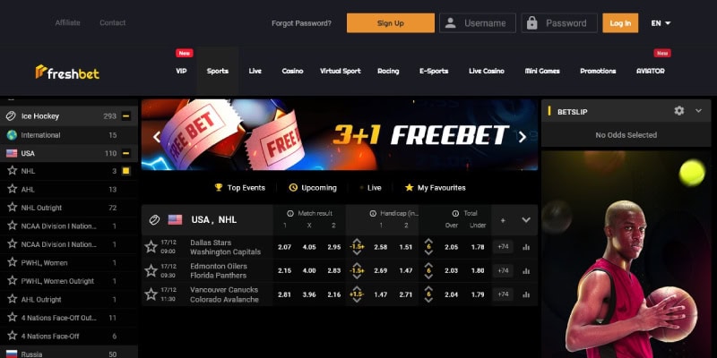 Freshbet Sports CA-nhl betting sites