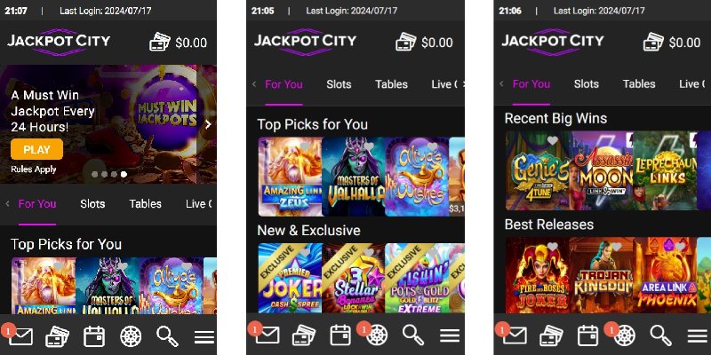 Jackpot City Casino CA Mobile