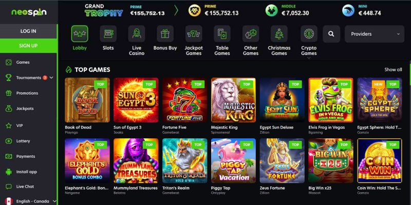 Neospin Casino CA-no deposit bonus casinos canada