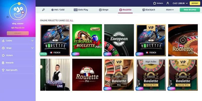 Playojo Casino CA-online roulette canada