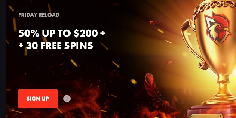 Roosterbet Casino CA Bonus Friday Reload