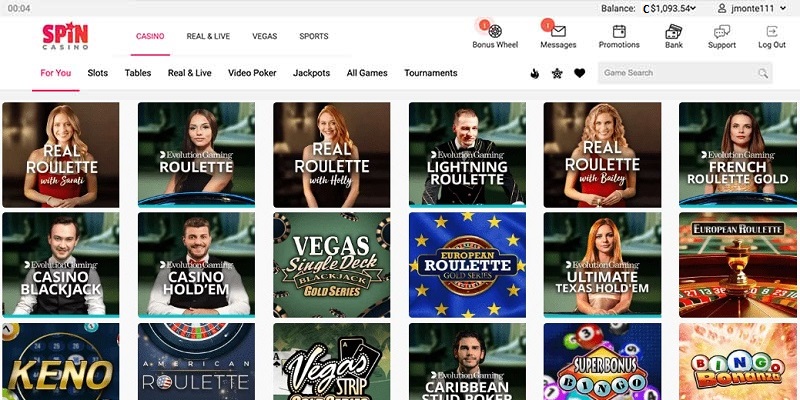 Spin Casino CA-live casinos canada