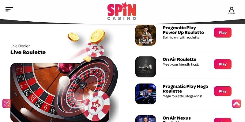 Spin Casino CA - Roulette