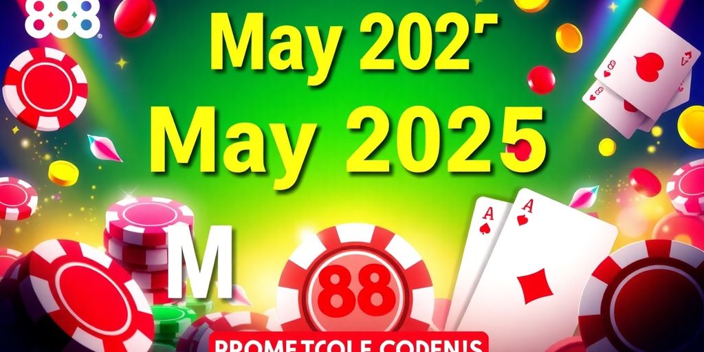 Colorful casino-themed promotional image for 888 offers.